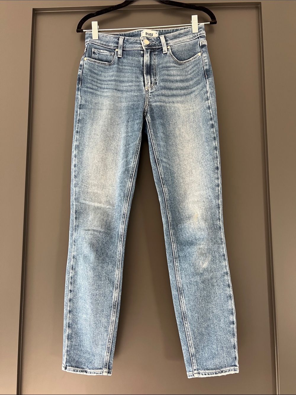 PAIGE Medium Wash Fitted Jeans